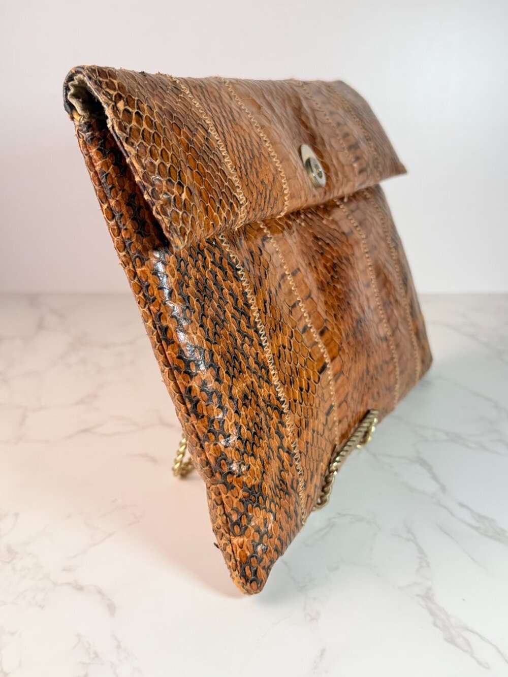 Ruth E Saltz Vintage Snakeskin Clutch - Picture 3 of 9